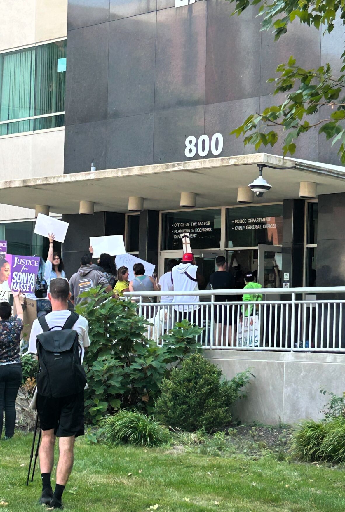 Demonstrators Springfield Police Accountability